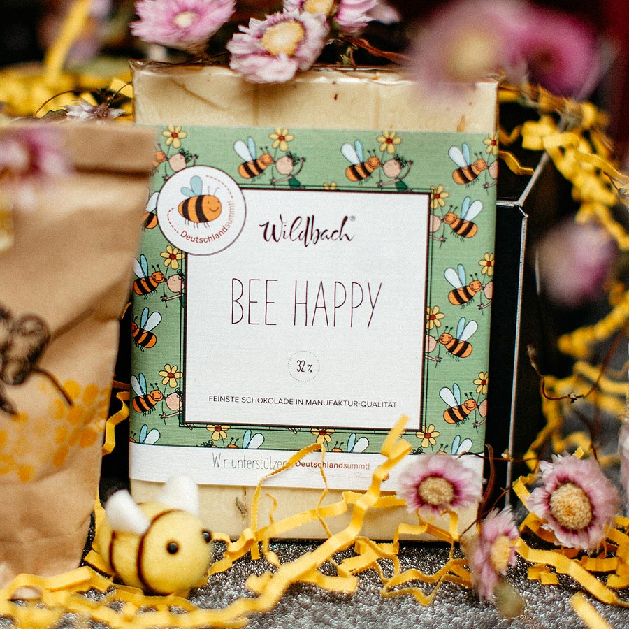 Bee positiv Biene graviert auf Taschenaschenbecher – Geschenke-Macher